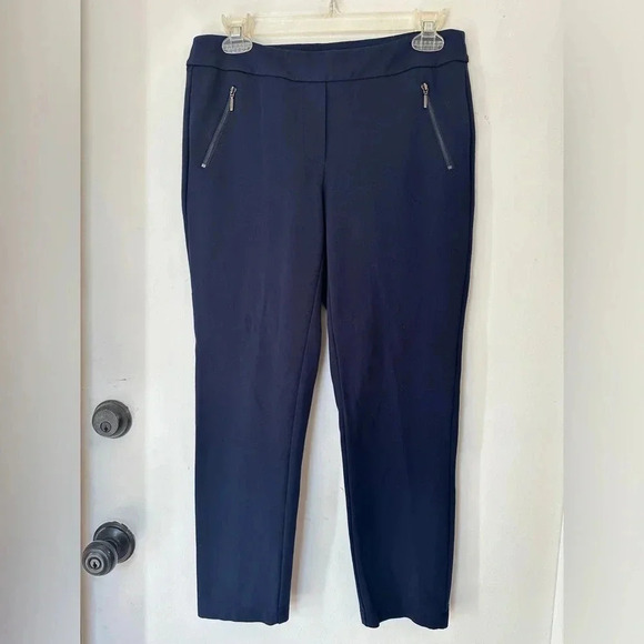 J. McLaughlin Ponte Pull On Ankle navy Pants size 2 - Picture 1 of 5